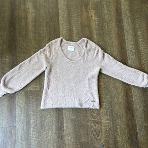 Lavender/mauve A&F fuzzy sweater